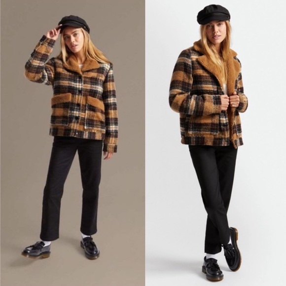 NWT Brixton Women’s Nouvelle Coat Lion Plaid Large - Picture 10 of 10